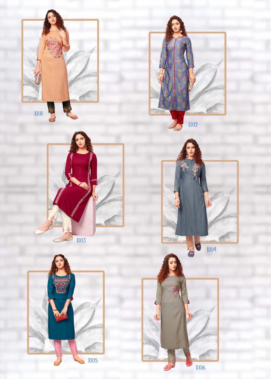 Forever Vol-1 Diya Trends Classy Kurti with Pant Pair Forever Vol-1 Diya Trends Classy Kurti with Pant Pair